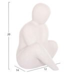 ΕΠΙΤΡΑΠΕΖΙΟ ΚΕΡΑΜΙΚΟ ΔΙΑΚΟΣΜΗΤΙΚΟ HUMANS HM4595 ΚΡΥΣΤΑΛΛ.ΥΠΟΛΕΥΚΟ 12x14x20Υ εκ. - Image 2