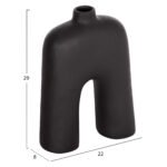 ΕΠΙΤΡΑΠΕΖΙΟ ΚΕΡΑΜΙΚΟ ΔΙΑΚΟΣΜΗΤΙΚΟ ΣΕΙΡΑ ISIL HM4599.02 ΜΑΥΡΟ ΜΑΤ 22x8x29Υεκ - Image 2