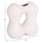 ΕΠΙΤΡΑΠΕΖΙΟ ΚΕΡΑΜΙΚΟ ΔΙΑΚΟΣΜΗΤΙΚΟ SEBOR HM4594.01 ΥΠΟΛΕΥΚΟ ΚΡΥΣΤΑΛΛΙΚΟ 18x9x18Υεκ - Image 2