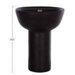 ΕΠΙΤΡΑΠΕΖΙΟ ΚΕΡΑΜΙΚΟ ΔΙΑΚΟΣΜΗΤΙΚΟ ELENDIL HM4603.02 ΜΑΥΡΟ ΜΑΤ Φ20x26.5Υεκ - Image 2