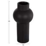 ΕΠΙΤΡΑΠΕΖΙΟ ΚΕΡΑΜΙΚΟ ΔΙΑΚΟΣΜΗΤΙΚΟ SCEPTER HM4605.02 ΜΑΥΡΟ ΜΑΤ Φ15x30Υ εκ. - Image 2