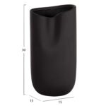 ΕΠΙΤΡΑΠΕΖΙΟ ΚΕΡΑΜΙΚΟ ΔΙΑΚΟΣΜΗΤΙΚΟ GLAΖΕ HM4607.02 ΜΑΥΡΟ ΜΑΤ 15x15x30Υεκ - Image 2