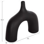 ΕΠΙΤΡΑΠΕΖΙΟ ΚΕΡΑΜΙΚΟ ΔΙΑΚΟΣΜΗΤΙΚΟ ΣΕΙΡΑ ISIL HM4601.02 ΜΑΥΡΟ ΜΑΤ 35x10x32.5Υεκ - Image 2