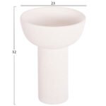 ΕΠΙΤΡΑΠΕΖΙΟ ΚΕΡΑΜΙΚΟ ΔΙΑΚΟΣΜΗΤΙΚΟ ELENDIL HM4602.01 ΥΠΟΛΕΥΚΟ ΚΡΥΣΤΑΛΛΙΚΟ Φ23x32Υ εκ. - Image 2