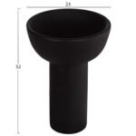 ΕΠΙΤΡΑΠΕΖΙΟ ΚΕΡΑΜΙΚΟ ΔΙΑΚΟΣΜΗΤΙΚΟ ELENDIL HM4602.02 ΜΑΥΡΟ ΜΑΤ Φ23x32Υ εκ - Image 2