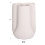 ΕΠΙΤΡΑΠΕΖΙΟ ΚΕΡΑΜΙΚΟ ΔΙΑΚΟΣΜΗΤΙΚΟ GLAΖΕ HM4613.01 ΚΡΥΣΤΑΛΛΙΚΟ ΥΠΟΛΕΥΚΟ Φ16x22Υεκ - Image 2