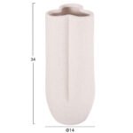 ΕΠΙΤΡΑΠΕΖΙΟ ΚΕΡΑΜΙΚΟ ΔΙΑΚΟΣΜΗΤΙΚΟ GLAΖΕ HM4611.01 ΚΡΥΣΤΑΛΛΙΚΟ ΥΠΟΛΕΥΚΟ Φ14x34Υεκ - Image 2