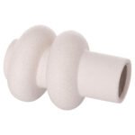 ΕΠΙΤΡΑΠΕΖΙΟ ΚΕΡΑΜΙΚΟ ΔΙΑΚΟΣΜΗΤΙΚΟ ROOK HM4627.01 ΥΠΟΛΕΥΚΟ ΚΡΥΣΤΑΛΛΙΚΟ Φ16x25,5Υεκ - Image 4