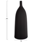 ΕΠΙΤΡΑΠΕΖΙΟ ΚΕΡΑΜΙΚΟ ΔΙΑΚΟΣΜΗΤΙΚΟ GALAD HM4633.02 ΜΑΥΡΟ ΜΑΤ Φ18x49Υ εκ. - Image 2