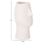 ΕΠΙΤΡΑΠΕΖΙΟ ΚΕΡΑΜΙΚΟ ΔΙΑΚΟΣΜΗΤΙΚΟ HUMANS HM4631 ΥΠΟΛΕΥΚΟ ΚΡΥΣΤΑΛΛΙΚΟ Φ14x25Υεκ - Image 2