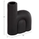 ΕΠΙΤΡΑΠΕΖΙΟ ΚΕΡΑΜΙΚΟ ΔΙΑΚΟΣΜΗΤΙΚΟ ARCON HM4640.02 ΜΑΥΡΟ ΜΑΤ 19x7x24Υ εκ. - Image 2