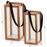 ΦΑΝΑΡΙΑ ΓΙΑ ΚΕΡΙΑ ΜΕ ΧΕΡΟΥΛΙA KAI ΓΥΑΛΙ HM4280 ΞΥΛΟ ΤΕΑΚ ΣΕ ΦΥΣΙΚΟ 21x21x40-70Υ εκ. - Image 2