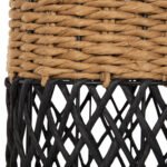 ΦΩΤΙΣΤΙΚΟ ΔΑΠΕΔΟΥ HM4342 ΜΕΤΑΛΛΟ-PAPER ROPE ΣΕ ΜΠΕΖ ΑΜΜΟΥ-ΜΑΥΡΟ Φ20X120Υεκ. - Image 5