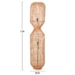 ΦΩΤΙΣΤΙΚΟ ΔΑΠΕΔΟΥ HM4357 ΜΕΤΑΛΛΟ-PAPER ROPE ΣΕ ΚΑΦΕ-2 ΛΑΜΠΕΣ Φ30x134Υεκ. - Image 2