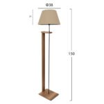 ΦΩΤΙΣΤΙΚΟ ΔΑΠΕΔΟΥ MDF ΚΑΡΥΔΙ ΜΕ ΜΠΕΖ HM7609.03 Φ38x150 εκ. - Image 2