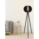 ΦΩΤΙΣΤΙΚΟ ΔΑΠΕΔΟΥ ΞΥΛΙΝΟ ΜΕ ΜΑΥΡΟ ΚΑΠΕΛΟ HM7375.02 Φ36x145Υ εκ. - Image 2