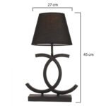 ΦΩΤΙΣΤΙΚΟ ΕΠΙΤΡΑΠΕΖΙΟ ΜΕΤΑΛΛΙΚΟ ΜΑΥΡΟ HM7436.02 27x45Υ εκ. - Image 2