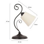 ΦΩΤΙΣΤΙΚΟ ΕΠΙΤΡΑΠΕΖΙΟ ΜΕΤΑΛΛΙΚΟ ΜΑΥΡΟ ΜΕ ΛΕΥΚΟ ΚΑΠΕΛΟ HM7568.01 21x47Υ εκ. - Image 2