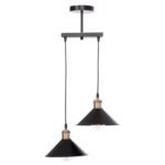 ΦΩΤΙΣΤΙΚΟ ΟΡΟΦΗΣ 2ΦΩΤΟ BELL HM7531.11 ΜΑΥΡΟ ΜΕΤΑΛΛΟ-ΧΑΛΚΙΝΟ ΝΤΟΥΙ Φ21,5x135Υεκ. - Image 3