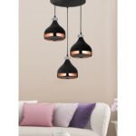 ΦΩΤΙΣΤΙΚΟ ΟΡΟΦΗΣ 3ΦΩΤΟ ΜΕΤΑΛΛΙΚΟ ΜΑΥΡΟ HM7524.01 30x30x75 εκ. - Image 3