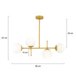 ΦΩΤΙΣΤΙΚΟ ΟΡΟΦΗΣ 4ΦΩΤΟ ΧΡΥΣΟ HM7411.02  85x67cm - Image 2