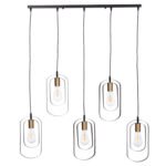 ΦΩΤΙΣΤΙΚΟ ΟΡΟΦΗΣ 5-ΦΩΤΟ BIUT HM7545.11 ΜΑΥΡΟ ΜΕΤΑΛΛΟ-ΧΡΥΣΟ ΝΤΟΥΙ 80x6x138Υεκ. - Image 3