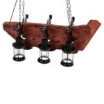 ΦΩΤΙΣΤΙΚΟ ΟΡΟΦΗΣ 6-ΦΩΤΟ ΚΡΕΜΑΣΤΟ HM4117 ΞΥΛΟ-ΜΕΤΑΛΛΟ-ΓΥΑΛΙ 116Υεκ - Image 3