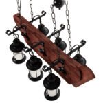 ΦΩΤΙΣΤΙΚΟ ΟΡΟΦΗΣ 6-ΦΩΤΟ ΚΡΕΜΑΣΤΟ HM4117 ΞΥΛΟ-ΜΕΤΑΛΛΟ-ΓΥΑΛΙ 116Υεκ - Image 5