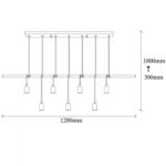 ΦΩΤΙΣΤΙΚΟ ΟΡΟΦΗΣ 7ΦΩΤΟ ΜΕΤΑΛΛΙΚΟ ΜΑΥΡΟ HM7266 120Χ10Χ180 εκ. - Image 2