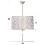 ΦΩΤΙΣΤΙΚΟ ΟΡΟΦΗΣ ΑΣΠΡΟ ΚΑΠΕΛΟ ΜΕ ΦΟΥΝΤΑ ΚΑΙ ΧΡΥΣΕΣ ΛΕΠΤΟΜΕΡΕΙΕΣ Φ40x90Yεκ.HM7647.02 - Image 2