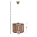 ΦΩΤΙΣΤΙΚΟ ΟΡΟΦΗΣ ΕΣΩΤΕΡΙΚΟΥ ΧΩΡΟΥ E27 HM7486.02 ΣΕ ΦΥΣΙΚΟ ΧΡΩΜΑ 34x34x85Υεκ. - Image 2