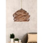 ΦΩΤΙΣΤΙΚΟ ΟΡΟΦΗΣ ΕΣΩΤΕΡΙΚΟΥ ΧΩΡΟΥ ΚΡΕΜΑΣΤΟ HM7372 ΑΠΟ ΞΥΛΟ ΚΑΙ BAMBOO ΚΑΡΥΔΙ 32x32x65Υ εκ. - Image 2