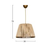 ΦΩΤΙΣΤΙΚΟ ΟΡΟΦΗΣ ΕΣΩΤΕΡΙΚΟΥ ΧΩΡΟΥ ΣΕ ΦΥΣΙΚΟ ΧΡΩΜΑ 30x30x70Υεκ. HM7480.02 - Image 2