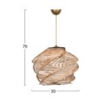 ΦΩΤΙΣΤΙΚΟ ΟΡΟΦΗΣ ΕΣΩΤΕΡΙΚΟΥ ΧΩΡΟΥ ΣΕ ΦΥΣΙΚΟ ΧΡΩΜΑ 30x30x70Υεκ. HM7372.04 - Image 2