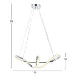 ΦΩΤΙΣΤΙΚΟ ΟΡΟΦΗΣ ΧΡΩΜΙΟΥ LED HM7522.01 52x28x66 εκ. ΑΣΗΜΙ - Image 2