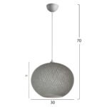 ΦΩΤΙΣΤΙΚΟ ΟΡΟΦΗΣ ΕΣΩΤΕΡΙΚΟΥ ΧΩΡΟΥ ΓΚΡΙ Φ30Χ70Υεκ. HM7625.01 - Image 2