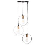 ΦΩΤΙΣΤΙΚΟ ΟΡΟΦΗΣ ΚΡΕΜΑΣΤΟ 3-ΦΩΤΟ KRENT HM7426.11 ΜΑΥΡΟ-ΧΡΥΣΟ Φ23,5x132Υεκ. - Image 3