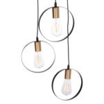 ΦΩΤΙΣΤΙΚΟ ΟΡΟΦΗΣ ΚΡΕΜΑΣΤΟ 3-ΦΩΤΟ KRENT HM7426.11 ΜΑΥΡΟ-ΧΡΥΣΟ Φ23,5x132Υεκ. - Image 4