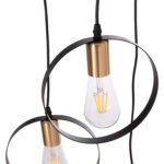 ΦΩΤΙΣΤΙΚΟ ΟΡΟΦΗΣ ΚΡΕΜΑΣΤΟ 3-ΦΩΤΟ KRENT HM7426.11 ΜΑΥΡΟ-ΧΡΥΣΟ Φ23,5x132Υεκ. - Image 5