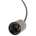 ΦΩΤΙΣΤΙΚΟ ΟΡΟΦΗΣ ΚΡΕΜΑΣΤΟ 6-ΦΩΤΟ HM4175 ΜΑΥΡΟ ΜΕΤΑΛΛΙΚΟ-ΜΑΥΡΑ ΚΑΛΩΔΙΑ Φ100x180Υ - Image 6