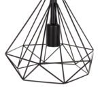 ΦΩΤΙΣΤΙΚΟ ΟΡΟΦΗΣ ΚΡΕΜΑΣΤΟ HM4063 ΜΑΥΡΟ ΜΕΤΑΛΛΙΚΟ ΚΑΠΕΛΟ 25x22x123Υεκ. - Image 4