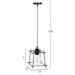 ΦΩΤΙΣΤΙΚΟ ΟΡΟΦΗΣ ΚΡΕΜΑΣΤΟ HM4085 ΚΑΠΕΛΟ ΜΕΤΑΛΛΙΚΟ ΠΛΑΙΣΙΟ 17x17x128Υεκ. - Image 2