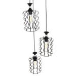 ΦΩΤΙΣΤΙΚΟ ΟΡΟΦΗΣ ΚΡΕΜΑΣΤΟ HM4089 3-ΦΩΤΟ ΜΑΥΡΑ ΜΕΤΑΛΛΙΚΑ ΚΑΠΕΛΑ Φ34x128Υεκ. - Image 4