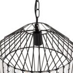 ΦΩΤΙΣΤΙΚΟ ΟΡΟΦΗΣ ΚΡΕΜΑΣΤΟ HM4092 ΜΕΤΑΛΛΙΚΟ ΜΑΥΡΟ ΚΑΠΕΛΟ Φ33,5x29-127,5Υεκ. - Image 4