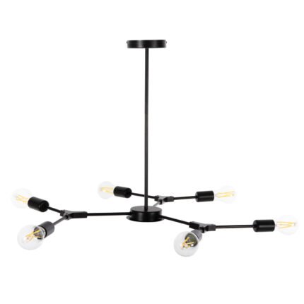 Αγόρασε ΦΩΤΙΣΤΙΚΟ ΟΡΟΦΗΣ ΚΡΕΜΑΣΤΟ HM4125 6-ΦΩΤΟ ΜΑΥΡΟ ΜΕΤΑΛΛΟ 75x75x75Υεκ σε μοναδική τιμή στο clickforshop.gr