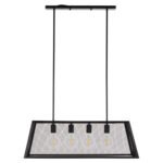 Αγόρασε ΦΩΤΙΣΤΙΚΟ ΟΡΟΦΗΣ ΚΡΕΜΑΣΤΟ HM4179 ΜΑΥΡΟ ΜΕΤΑΛΛΙΚΟ 4-ΦΩΤΟ 78x30