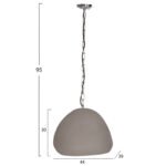 ΦΩΤΙΣΤΙΚΟ ΟΡΟΦΗΣ ΚΡΕΜΑΣΤΟ JAYLEN HM4703.03S FIBER CEMENT ΓΚΡΙ 44x39x30Υεκ. - Image 2
