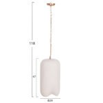 ΦΩΤΙΣΤΙΚΟ ΟΡΟΦΗΣ ΚΡΕΜΑΣΤΟ LOGKY HM4704.02S--FIBER CEMENT ΛΕΥΚΟ Φ24x47Υεκ - Image 2