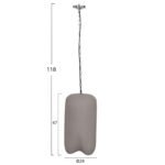 ΦΩΤΙΣΤΙΚΟ ΟΡΟΦΗΣ ΚΡΕΜΑΣΤΟ LOGKY HM4704.03S--FIBER CEMENT ΓΚΡΙ Φ24x47Υεκ - Image 2