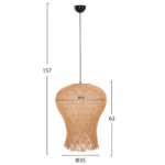 ΦΩΤΙΣΤΙΚΟ ΟΡΟΦΗΣ ΚΡΕΜΑΣΤΟ HM7882 RATTAN ΣΕ ΦΥΣΙΚΟ ΧΡΩΜΑ Φ49x157Υεκ. - Image 2